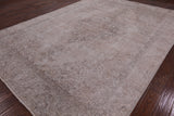 Ivory Persian Vintage White Wash Hand Knotted Wool Area Rug - 9' 1" X 12' 8" - Golden Nile