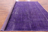 Purple Persian Overdyed Handmade Wool Area Rug - 9' 10" X 12' 9" - Golden Nile