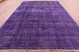 Purple Persian Overdyed Handmade Wool Area Rug - 9' 10" X 12' 9" - Golden Nile