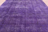 Purple Persian Overdyed Handmade Wool Area Rug - 9' 10" X 12' 9" - Golden Nile