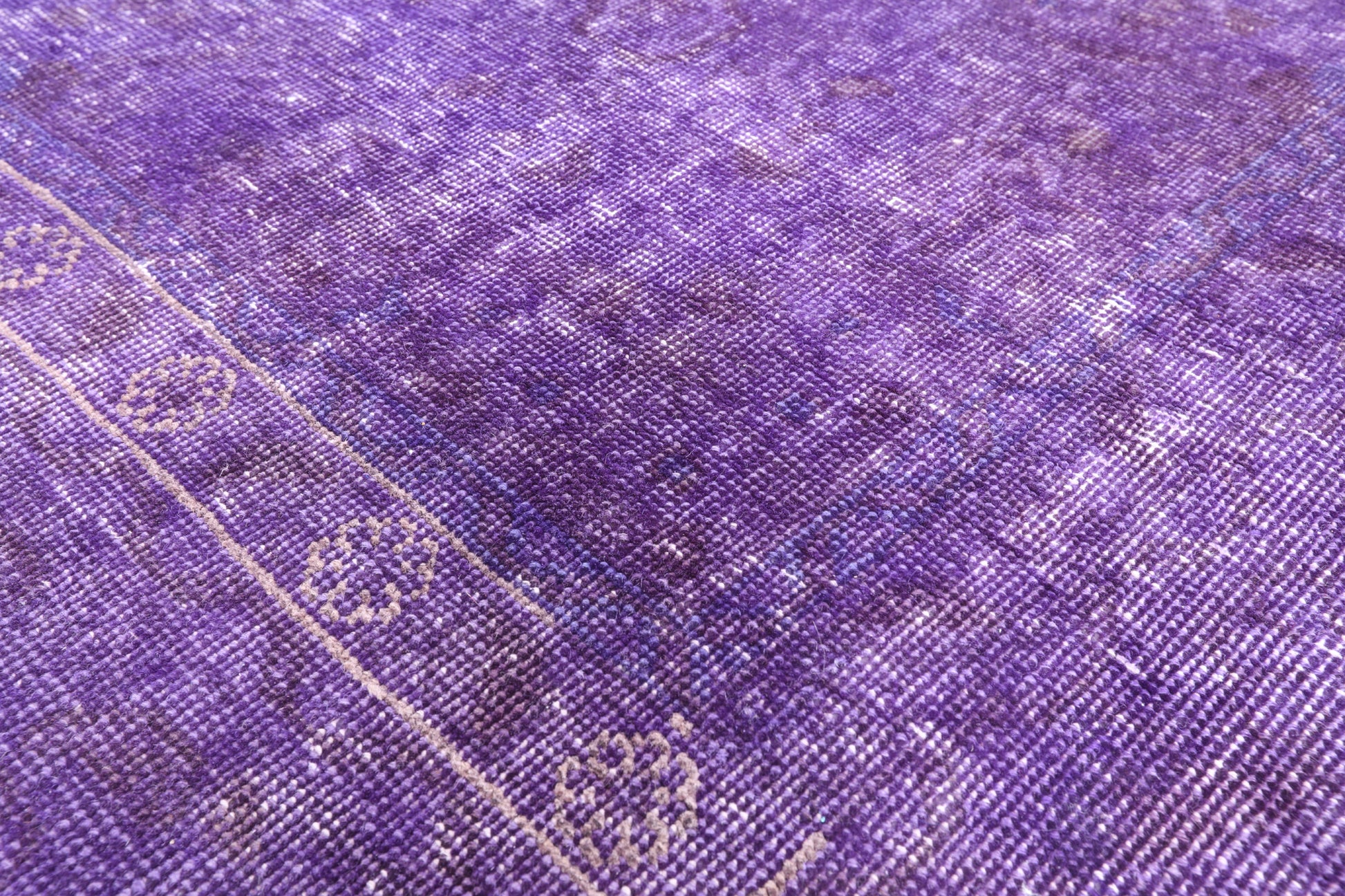 Purple Persian Overdyed Handmade Wool Area Rug - 9' 10" X 12' 9" - Golden Nile
