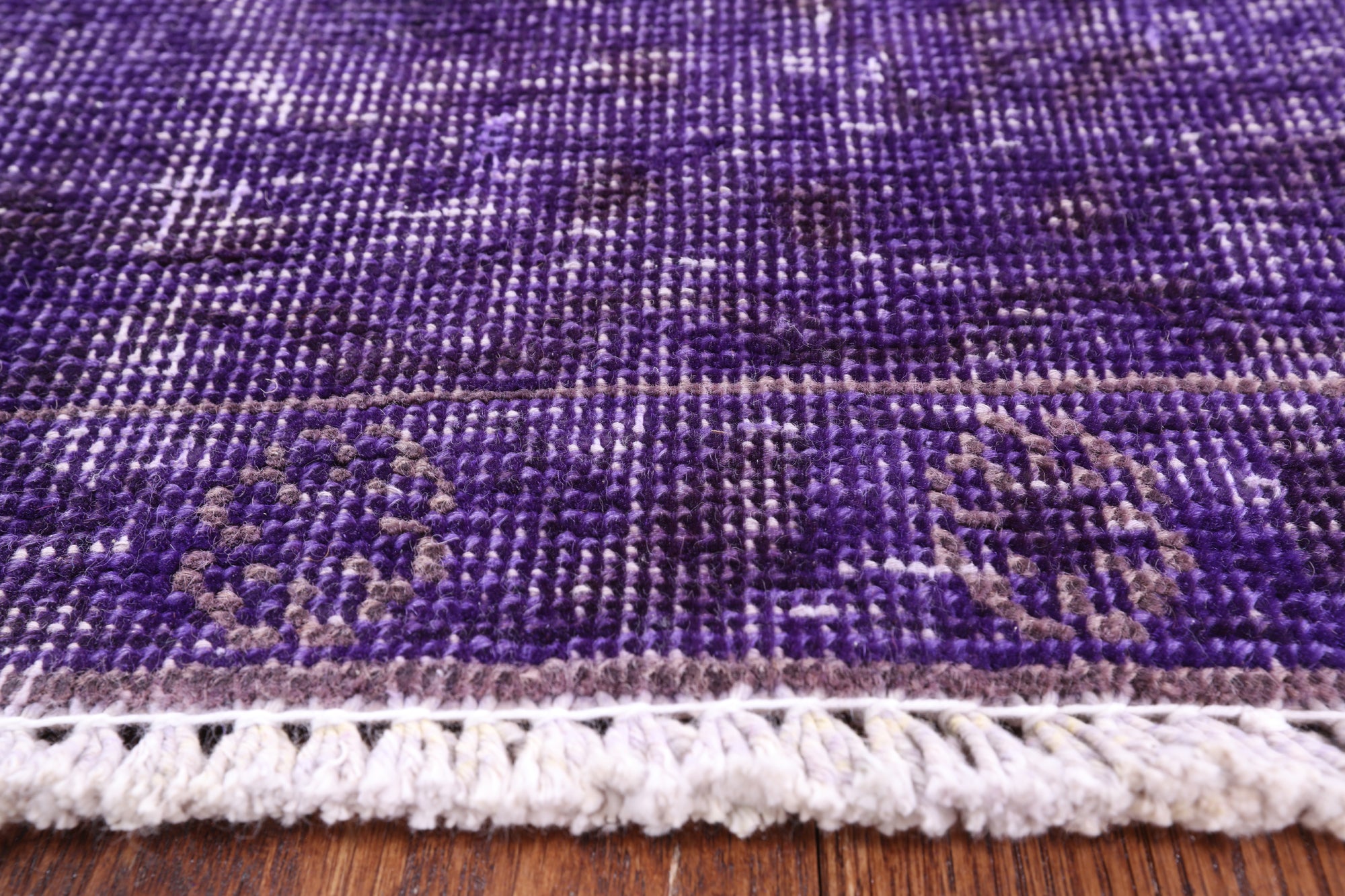 Purple Persian Overdyed Handmade Wool Area Rug - 9' 10" X 12' 9" - Golden Nile
