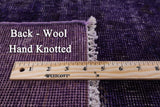Purple Persian Overdyed Handmade Wool Area Rug - 9' 10" X 12' 9" - Golden Nile