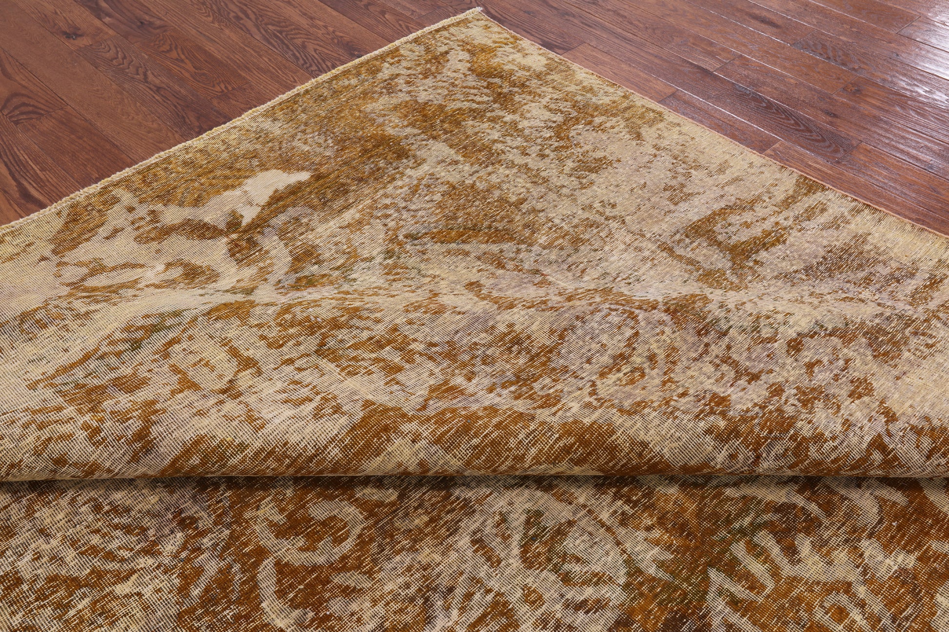 Persian Overdyed Hand Knotted Wool Area Rug - 9' 10" X 12' 1" - Golden Nile