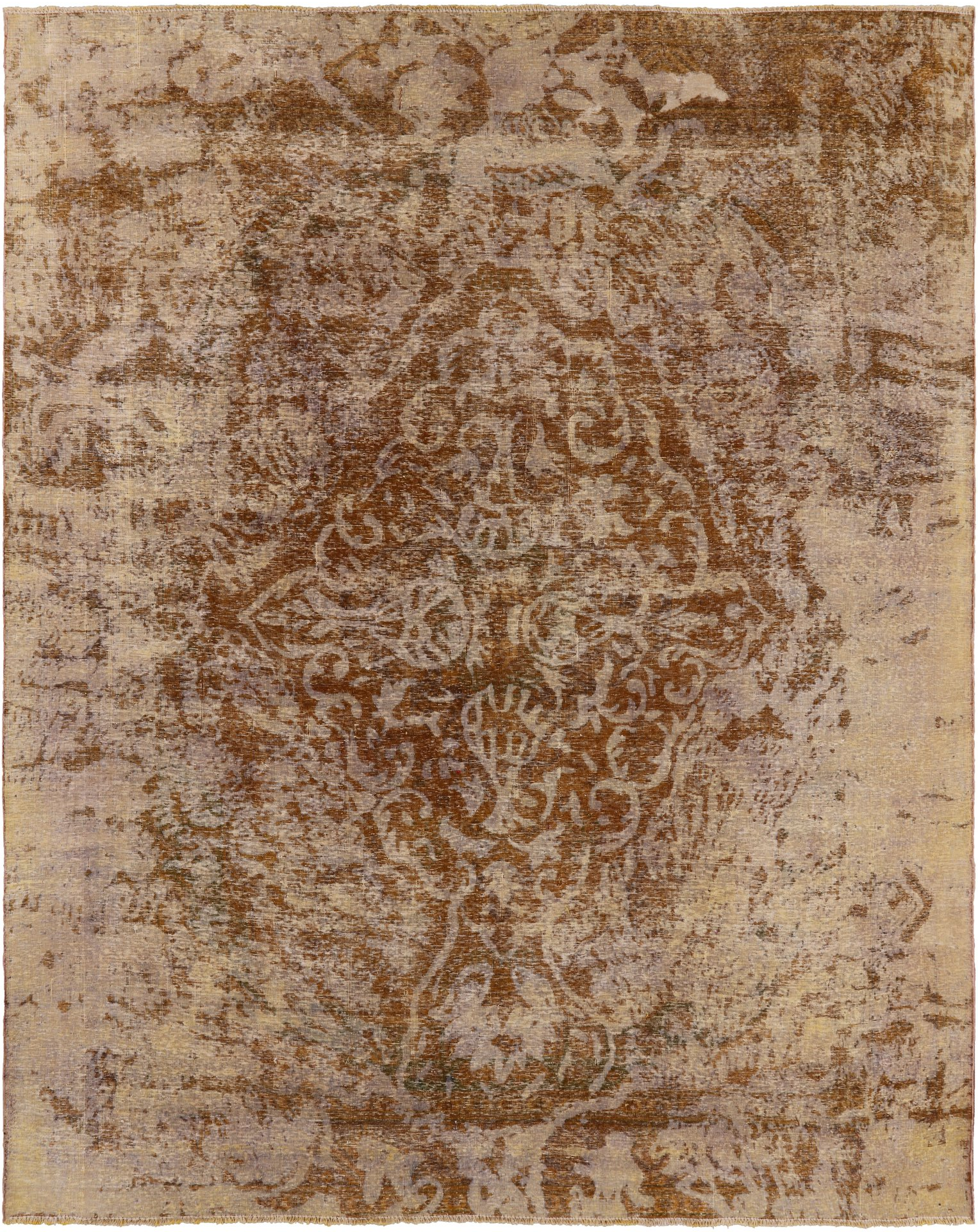 Persian Overdyed Hand Knotted Wool Area Rug - 9' 10" X 12' 1" - Golden Nile