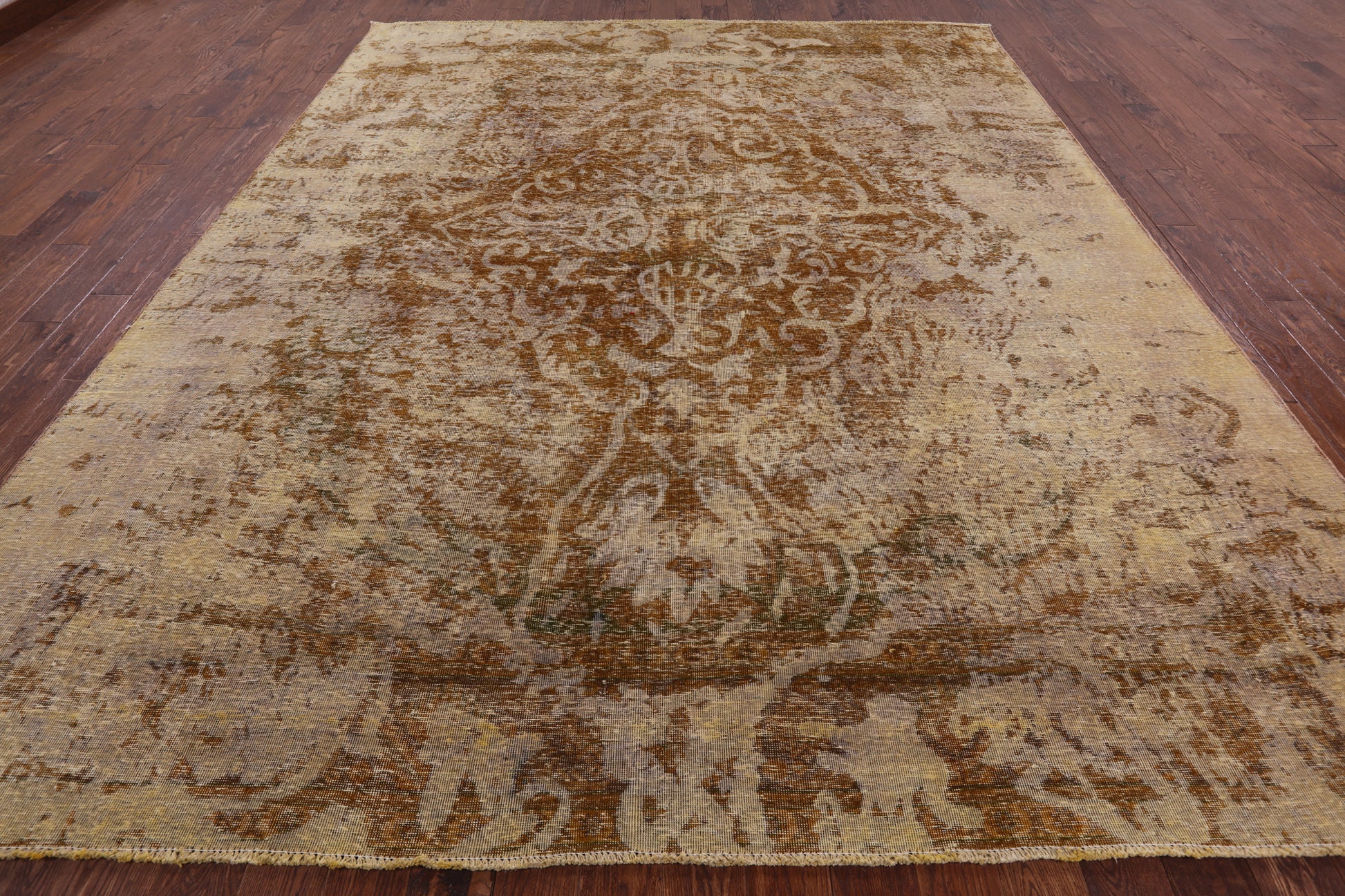 Persian Overdyed Hand Knotted Wool Area Rug - 9' 10" X 12' 1" - Golden Nile