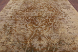 Persian Overdyed Hand Knotted Wool Area Rug - 9' 10" X 12' 1" - Golden Nile