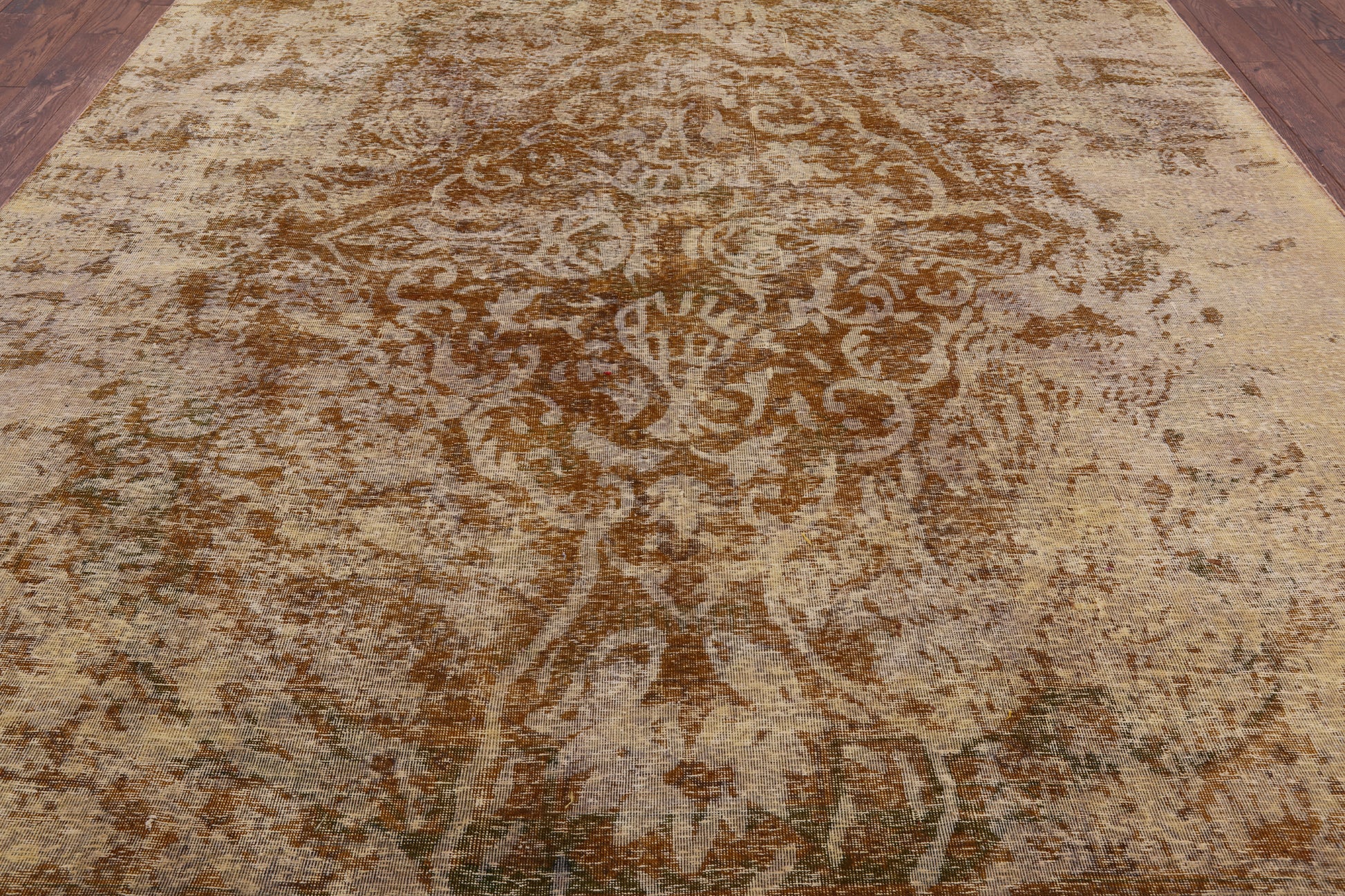 Persian Overdyed Hand Knotted Wool Area Rug - 9' 10" X 12' 1" - Golden Nile