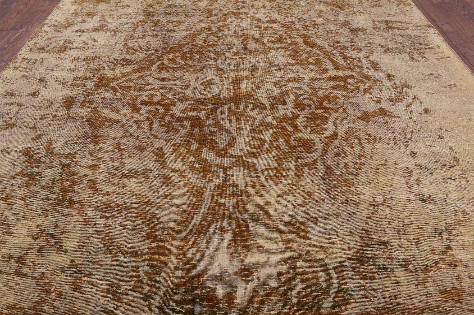 Persian Overdyed Hand Knotted Wool Area Rug - 9' 10" X 12' 1" - Golden Nile