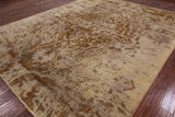 Persian Overdyed Hand Knotted Wool Area Rug - 9' 10" X 12' 1" - Golden Nile