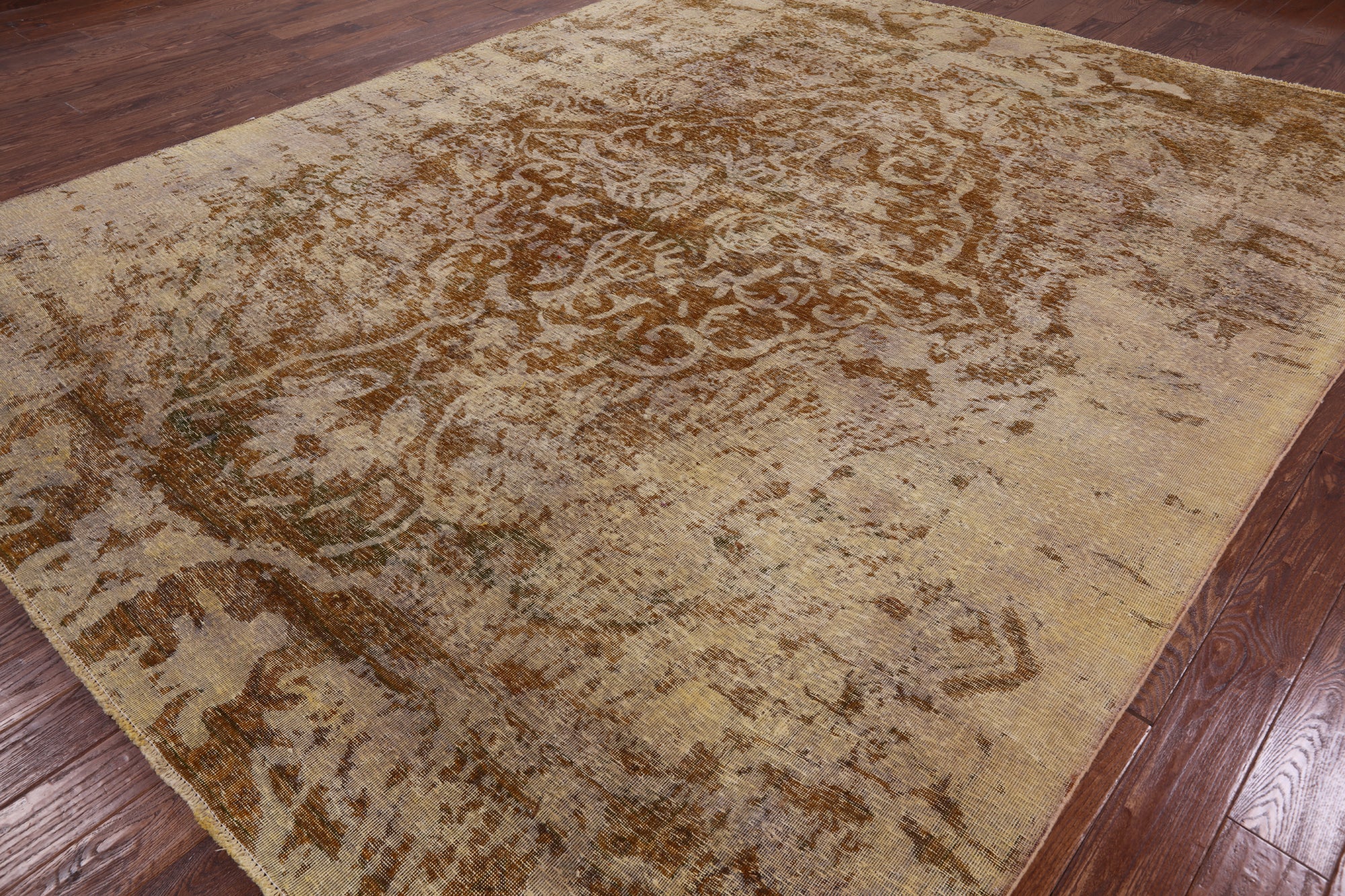 Persian Overdyed Hand Knotted Wool Area Rug - 9' 10" X 12' 1" - Golden Nile