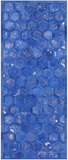 Blue Natural Cowhide Hand Stitched Runner Rug - 4' 0" X 10' 0" - Golden Nile