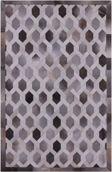 Natural Cowhide Hand Stitched Patchwork Rug - 6' 0" X 9' 0" - Golden Nile