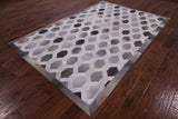 Natural Cowhide Hand Stitched Patchwork Rug - 6' 0" X 9' 0" - Golden Nile