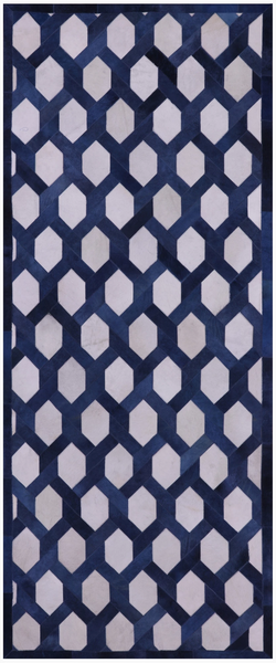 Natural Cowhide Hand Stitched Runner Rug - 4' 0" X 10' 0" - Golden Nile