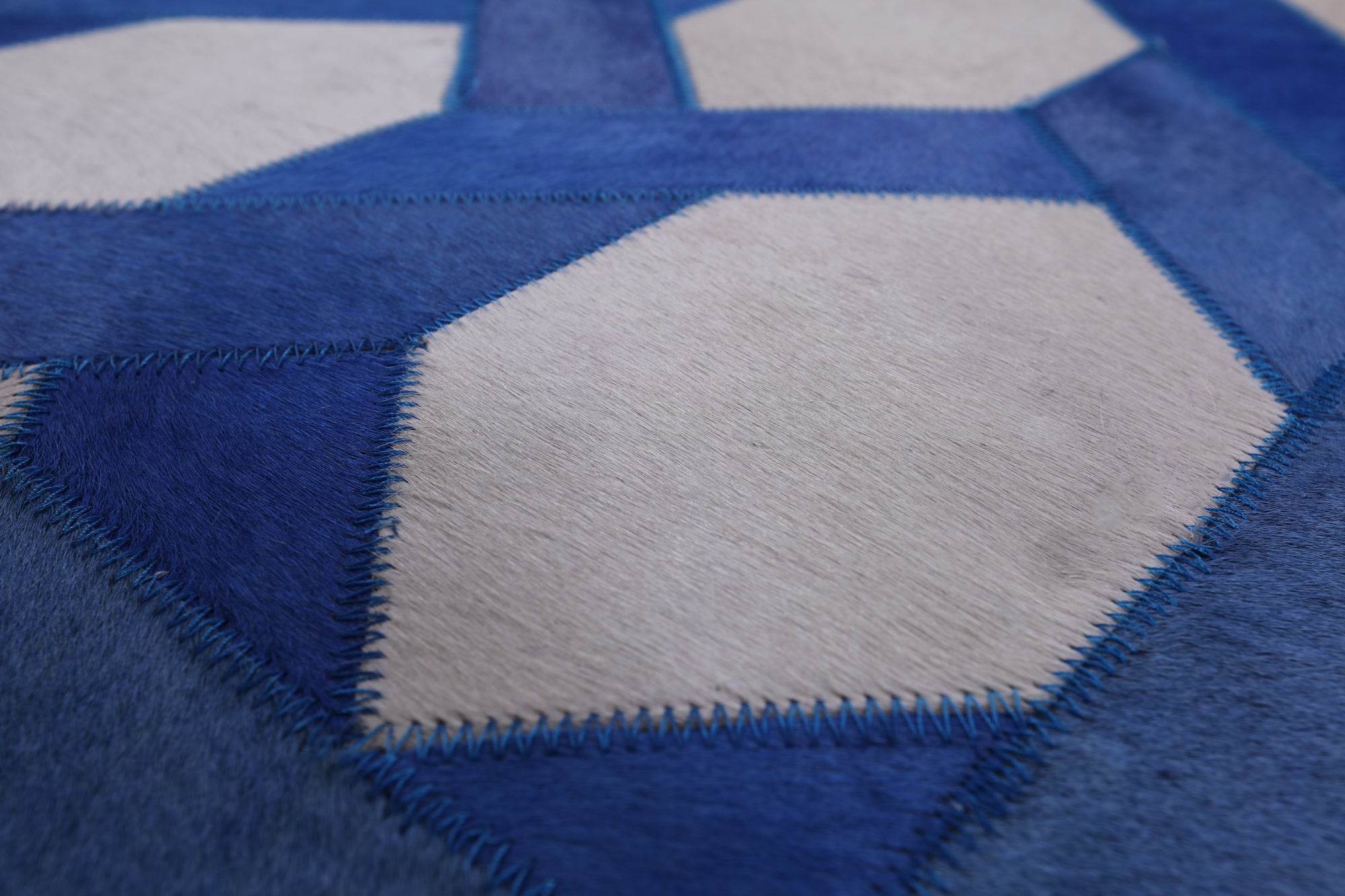 Natural Cowhide Hand Stitched Runner Rug - 4' 0" X 10' 0" - Golden Nile