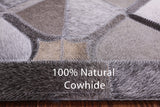 Natural Cowhide Hand Stitched Patchwork Rug - 4' 0" X 6' 0" - Golden Nile