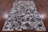 Natural Cowhide Hand Stitched  Patchwork Rug - 5' 0" X 8' 0" - Golden Nile