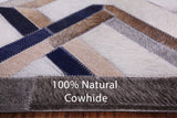 Natural Cowhide Hand Stitched Patchwork Rug - 6' 0" X 9' 0" - Golden Nile