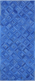 Blue Natural Cowhide Hand Stitched Runner Rug - 4' 0" X 10' 0" - Golden Nile