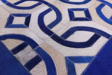 Square Natural Cowhide Hand Stitched Patchwork Rug - 8' 0" X 8' 0" - Golden Nile