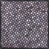 Square Natural Cowhide Hand Stitched Patchwork Rug - 8' 0" X 8' 0" - Golden Nile