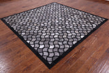 Square Natural Cowhide Hand Stitched Patchwork Rug - 8' 0" X 8' 0" - Golden Nile