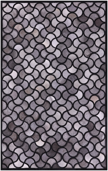 Natural Cowhide Hand Stitched Patchwork Rug - 5' 0" X 8' 0" - Golden Nile