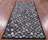 Natural Cowhide Hand Stitched Runner Rug - 4' 0" X 10' 0" - Golden Nile