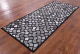 Natural Cowhide Hand Stitched Runner Rug - 4' 0" X 10' 0" - Golden Nile