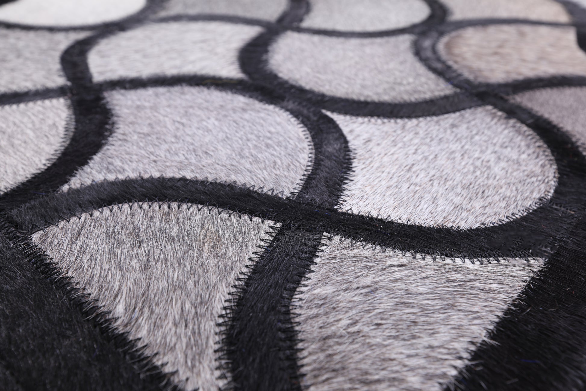 Natural Cowhide Hand Stitched Runner Rug - 4' 0" X 10' 0" - Golden Nile