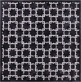 Black Square Natural Cowhide Hand Stitched Patchwork Rug - 8' 0" X 8' 0" - Golden Nile