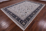 Persian Nain Hand Knotted Wool & Silk Area Rug - 9' 1" X 12' 1" - Golden Nile