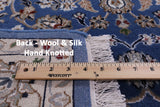 Persian Nain Hand Knotted Wool & Silk Runner Rug - 4' 0" X 16' 0" - Golden Nile