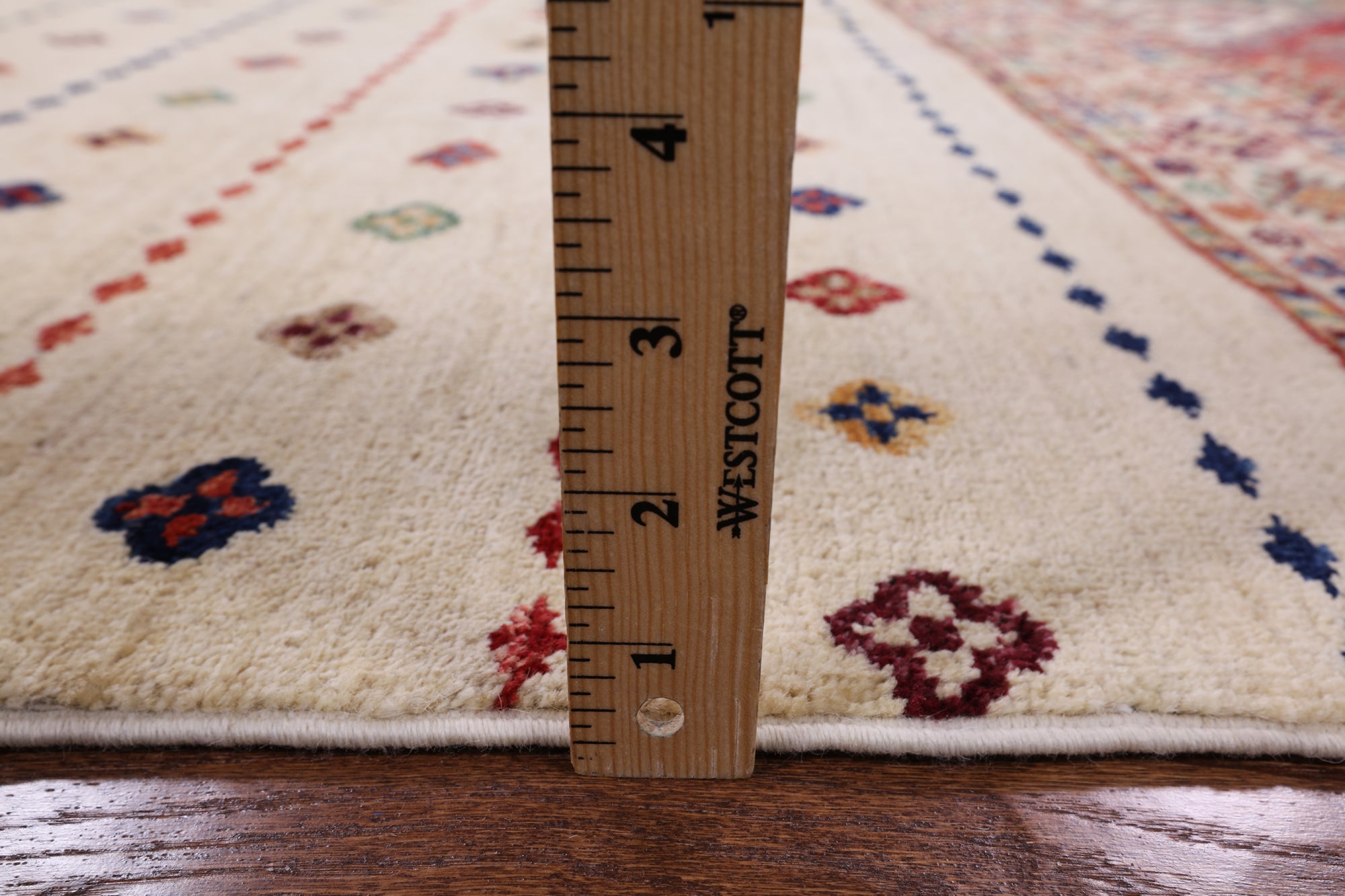 Ivory Khorjin Persian Gabbeh Hand Knotted Wool Area Rug - 7' 10" X 10' 2" - Golden Nile