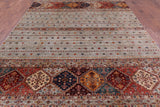 Khorjin Persian Gabbeh Handmade Wool Rug - 8' 2" X 11' 2" - Golden Nile