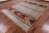 Khorjin Persian Gabbeh Handmade Wool Rug - 8' 2" X 11' 2" - Golden Nile