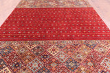 Red Khorjin Persian Gabbeh Handmade Wool Area Rug - 8' 4" X 11' 4" - Golden Nile