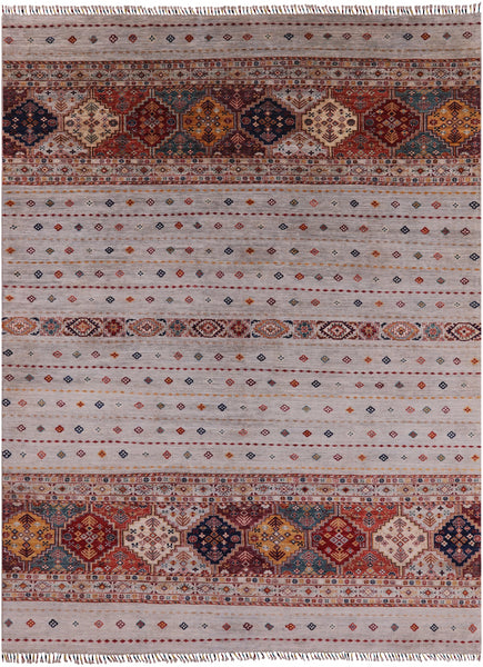 Khorjin Persian Gabbeh Hand Knotted Wool Area Rug - 8' 4" X 11' 4" - Golden Nile