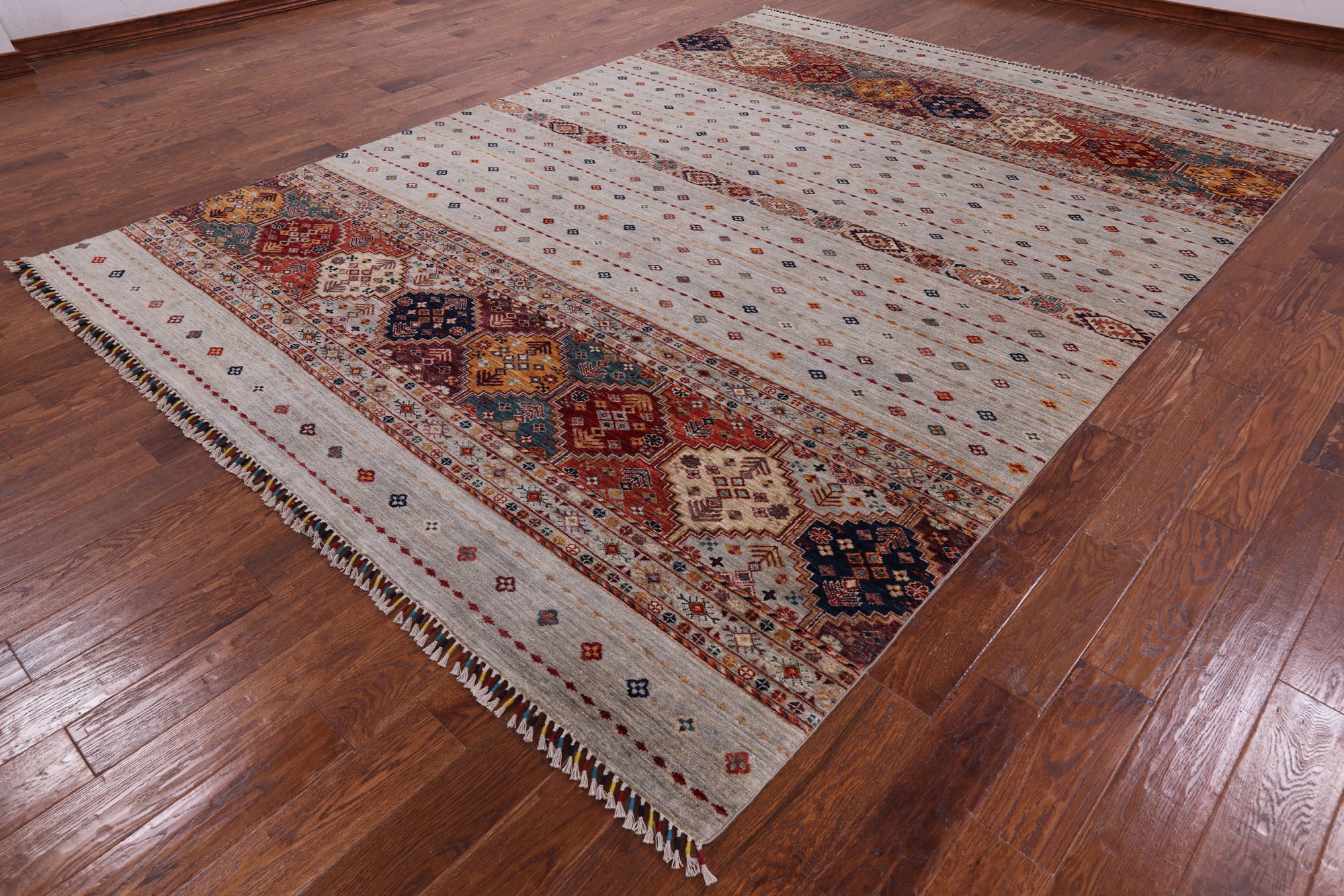 Khorjin Persian Gabbeh Hand Knotted Wool Area Rug - 8' 4" X 11' 4" - Golden Nile