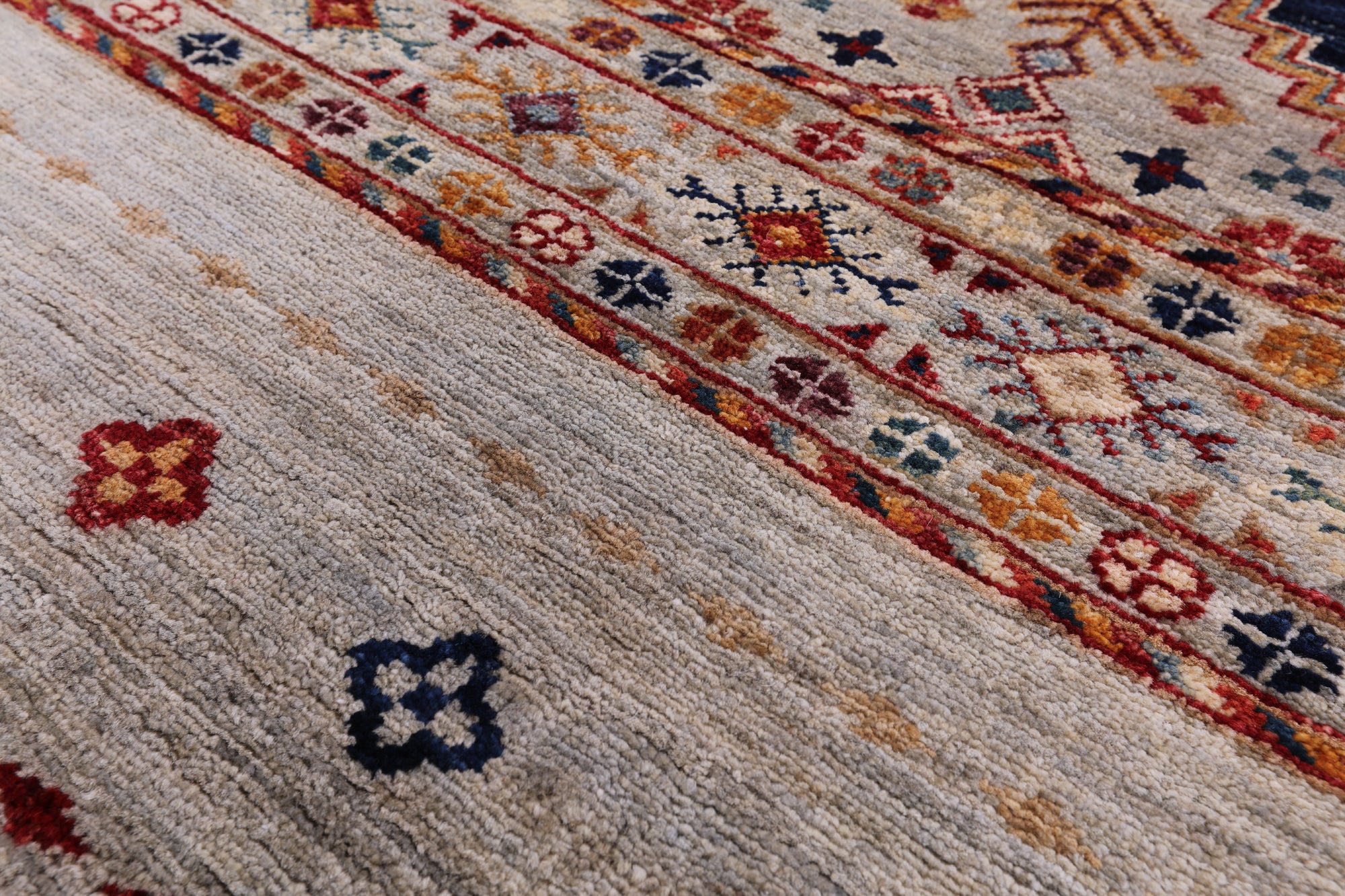 Khorjin Persian Gabbeh Hand Knotted Wool Area Rug - 8' 4" X 11' 4" - Golden Nile