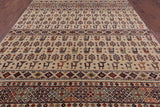 Ivory Persian Gabbeh Hand Knotted Wool Area Rug - 8' 3" X 11' 6" - Golden Nile