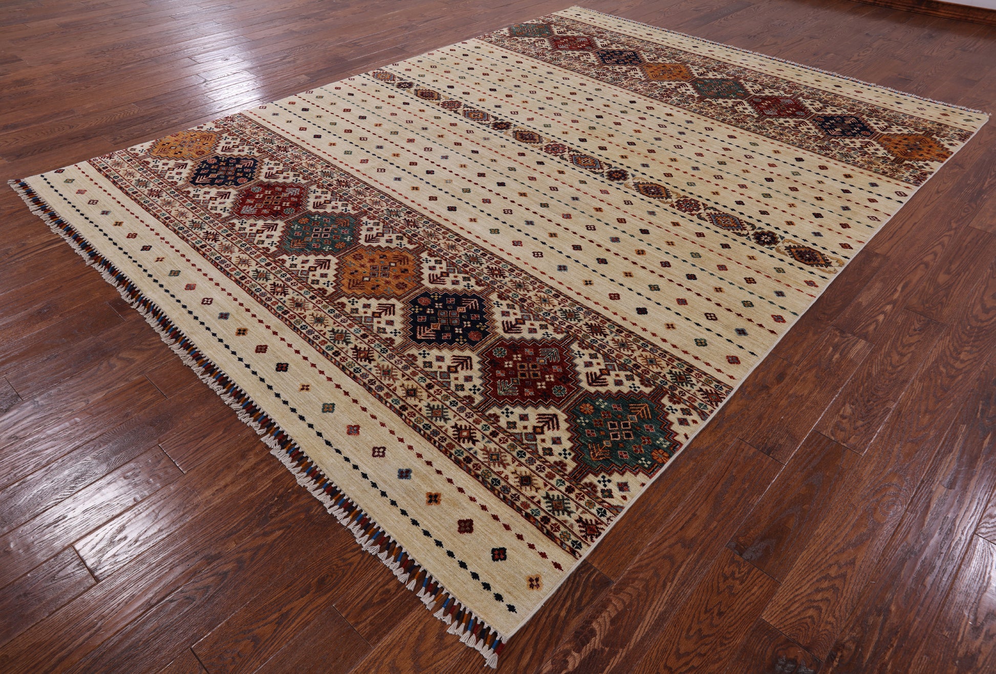 Khorjin Persian Gabbeh Hand Knotted Wool Area Rug - 8' 2" X 11' 3" - Golden Nile