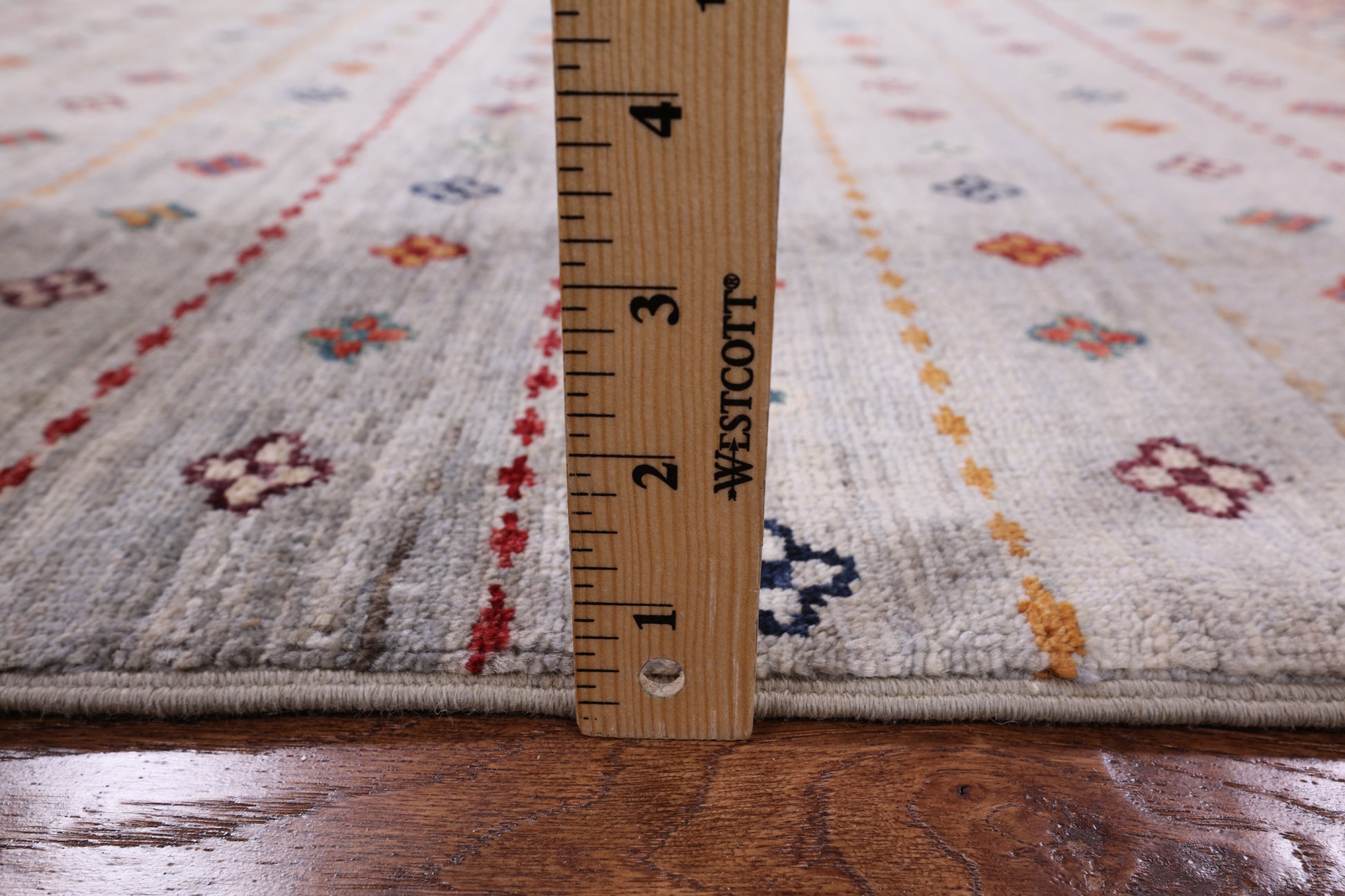Khorjin Persian Gabbeh Hand Knotted Wool Rug - 4' 10" X 6' 9" - Golden Nile