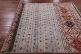 Khorjin Persian Gabbeh Hand Knotted Wool Rug - 4' 10" X 6' 9" - Golden Nile