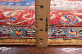Red Persian Fine Serapi Hand Knotted Wool Area Rug - 8' 11" X 12' 1" - Golden Nile