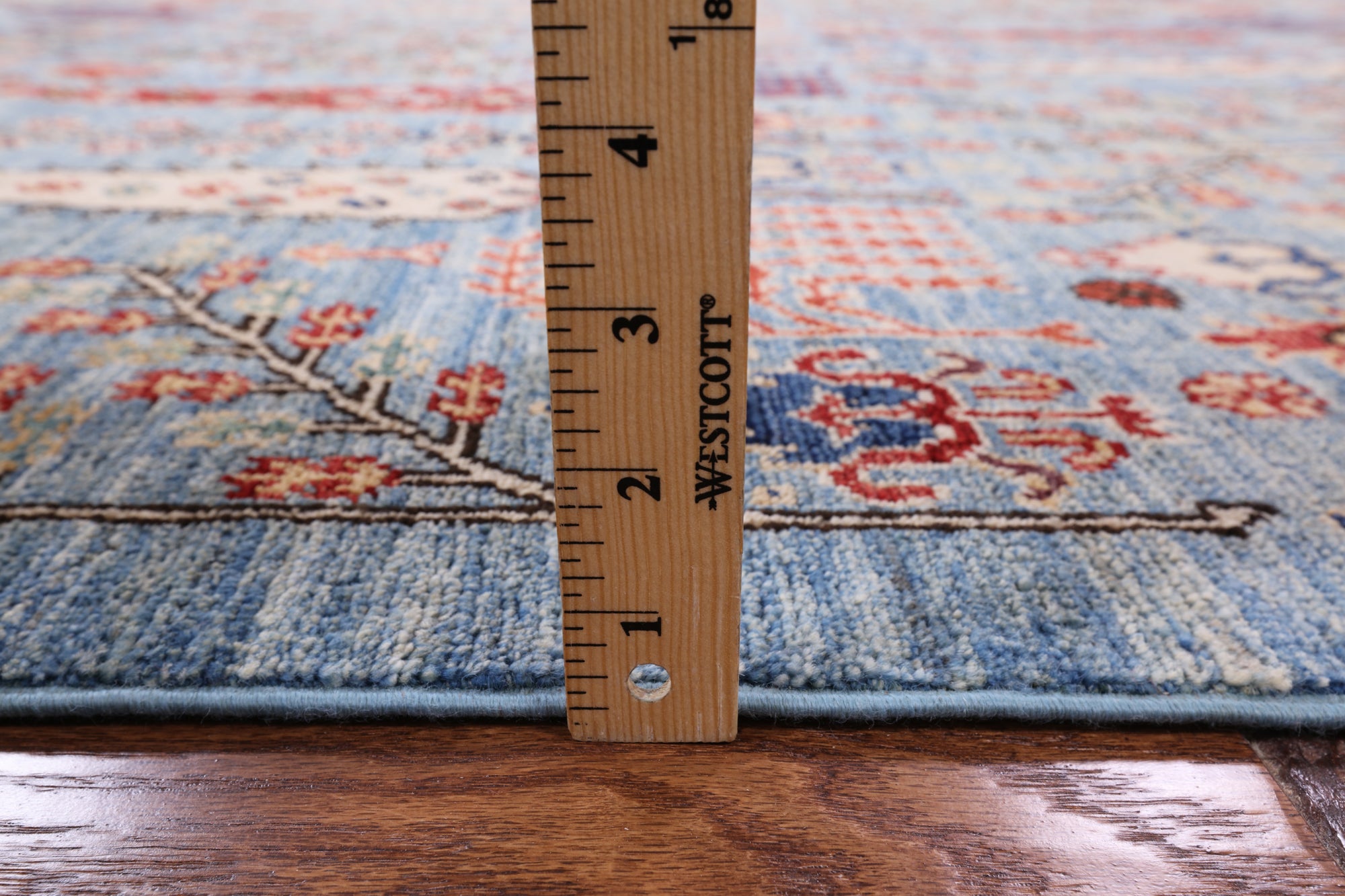 Blue Persian Ziegler Handmade Wool Area Rug - 9' 1" X 11' 10" - Golden Nile