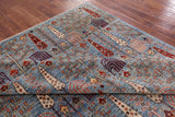 Blue Persian Ziegler Handmade Wool Area Rug - 9' 1" X 11' 10" - Golden Nile