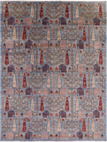 Blue Persian Ziegler Handmade Wool Area Rug - 9' 1" X 11' 10" - Golden Nile