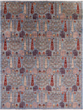 Blue Persian Ziegler Handmade Wool Area Rug - 9' 1" X 11' 10" - Golden Nile